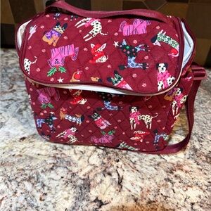 Vera Bradley holiday hounds lunch bag